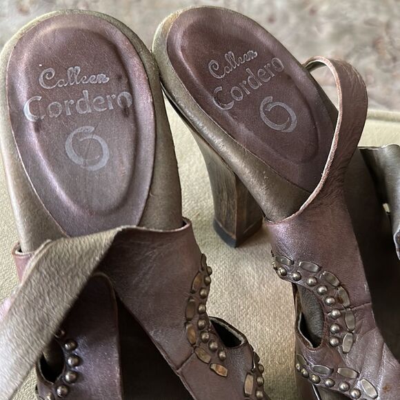 Calleen Cordero 3” strap heels. Leather and studs. - Picture 8 of 8